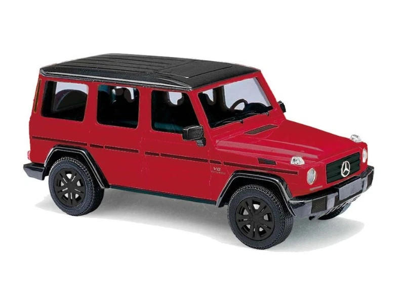 Mercedes Classe G rouge Busch 51475 pour diorama urbain HO 1/87