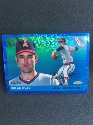 2025 Topps Chrome Platinum Nolan Ryan Blue Mini Diamond /199