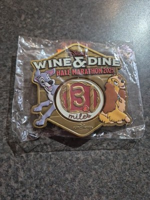 Run Disney Wine And Dine Half Marathon 3 Mile Spinner Medal Lady And The Tramp