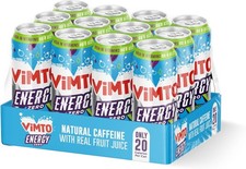 Vimto Original Energy Drink 500ml Cans (12 Pack) – No Added Sugar, Real Fruit