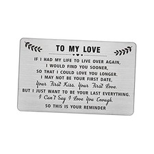 Valentines Day Gifts for Men Him, To My Love Wallet Card, I Love You Gifts