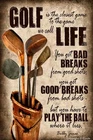 Metal Tin Sign Golfing Golf Life Retro Wall Art Vintage Decor Wall 8x12