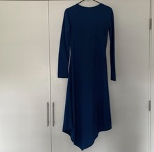 Zara High Low Blue And Black Dress