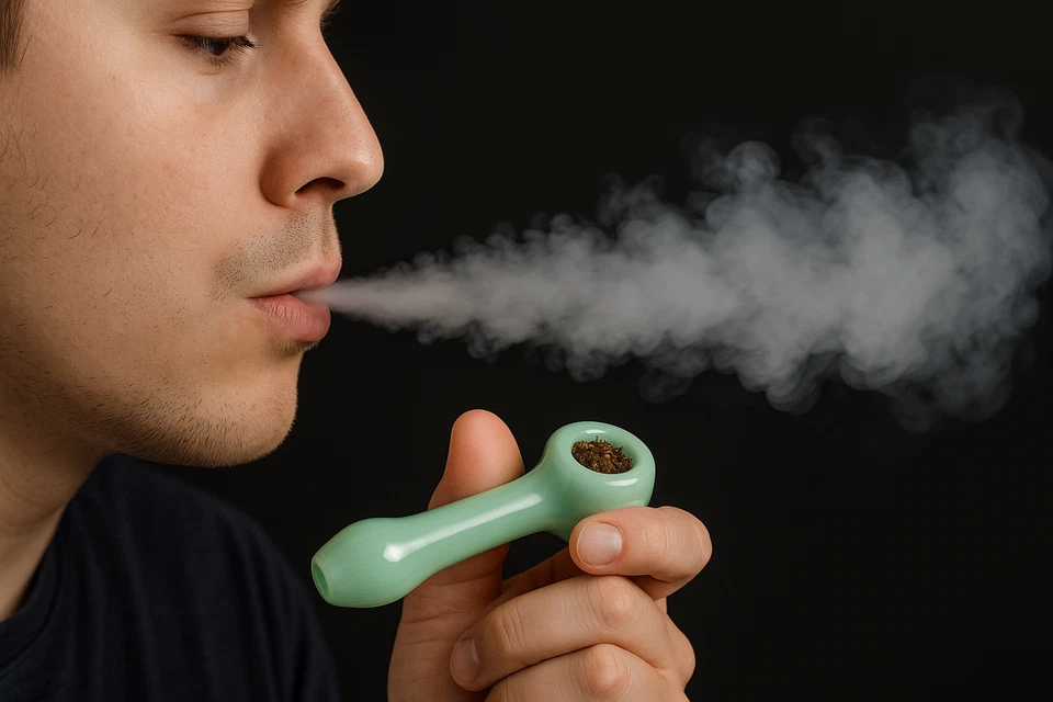 4” Mint Green Glass Spoon Pipe – Hand Blown Thick Glass Hand Pipe Tobacco Bowl - Image 3 of 3