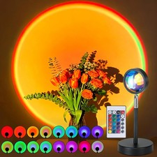 Sunset Lamp Projector Rainbow Projection Led Lights With Remote 16 Colors Mult Sunset Lamp Projector Rainbow Projection Led Lights With Remote 16 Colors Mult