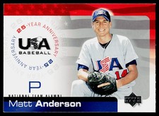 2004 Upper Deck USA 25th Anniv. #USA-5 Matt Anderson - POOR