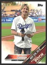 Keith Urban #FP-5 2016 Topps Update First Pitch Los Angeles Dodgers