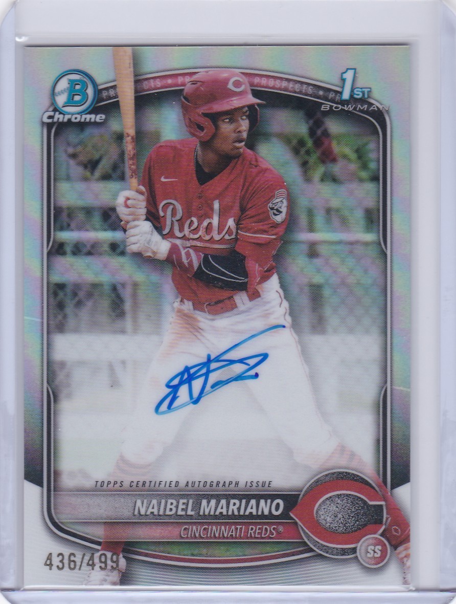 2025 Bowman Chrome Baseball Naibel Mariano 1st Refractor Autograph /499 #CPA-NM