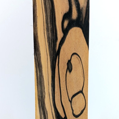 Black and White Ebony,Pale Moon, air-dried and waxed, 15/16'' x 3 1/4'' x 33 1/2''