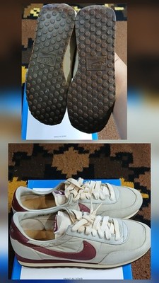 VTG 80s Nike Diablo Waffle Trainer 2 Size 9 Beige Burgundy Monterey OG