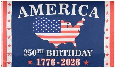 250 Anniversary USA Flag 3X5 FT USA 1776-2026 Double Sided 2Ply Outdoor 200D Z4