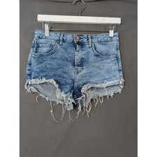 Forever 21 Los Angeles Denim Cut Off Shorts Medium Wash Blue Size 27