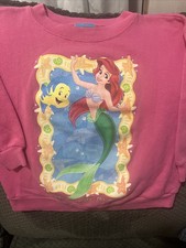 Vintage Little Mermaid Crew Neck Size Youth 6 Disney