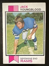 Topps 1973 - Jack Youngblood #343 Los Angeles Rams NFL Football Card-Rookie. rookie card picture