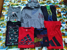 adidas Kids Lot 7 PCS Outfit Tee T-Shirt Shorts Hoodie Size XL Youth Boys