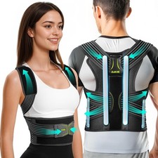 Posture Corrector with Enhanced Support - Size Medium Upper Waist: 35.4"-41.3" 