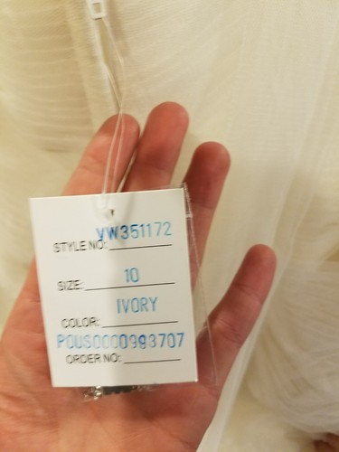 Vera Wang White Ivory Wedding Dress NWOT Crystal Belt Corset Slip Box Size 10 - Picture 14 of 17