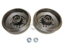 Rear 2 Brake Drums With Fitted Wheel Bearings For Vauxhall Agila 2008-2014