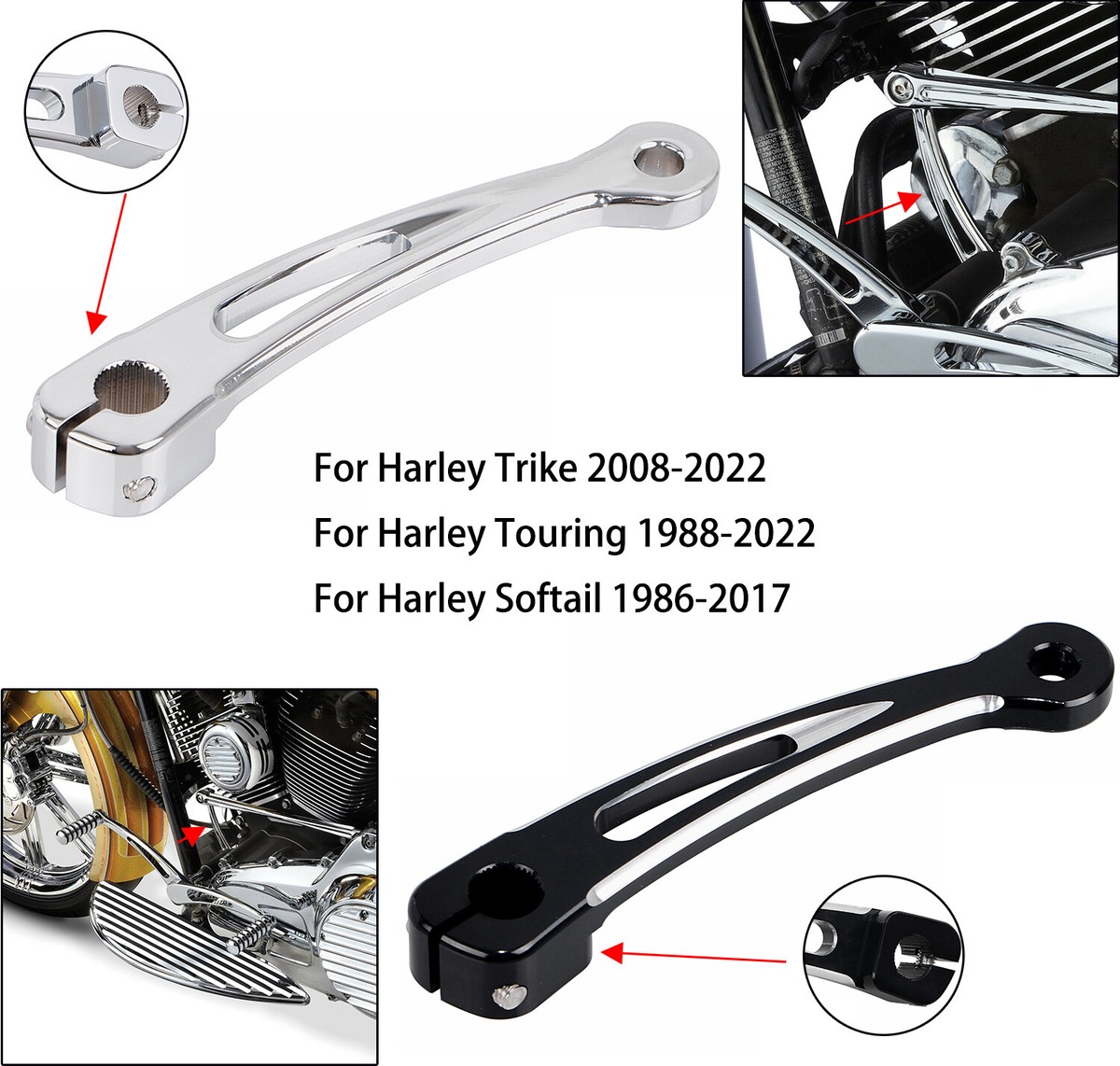 For Harley Touring Street Glide FLHTI FLHT EFI Inner Shift Shifter Arm Rod Lever