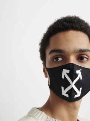 OFF-WHITE Arrow Gesichtsmaske * Black & White * Gr. S/M * Virgil Abloh * UVP 135£