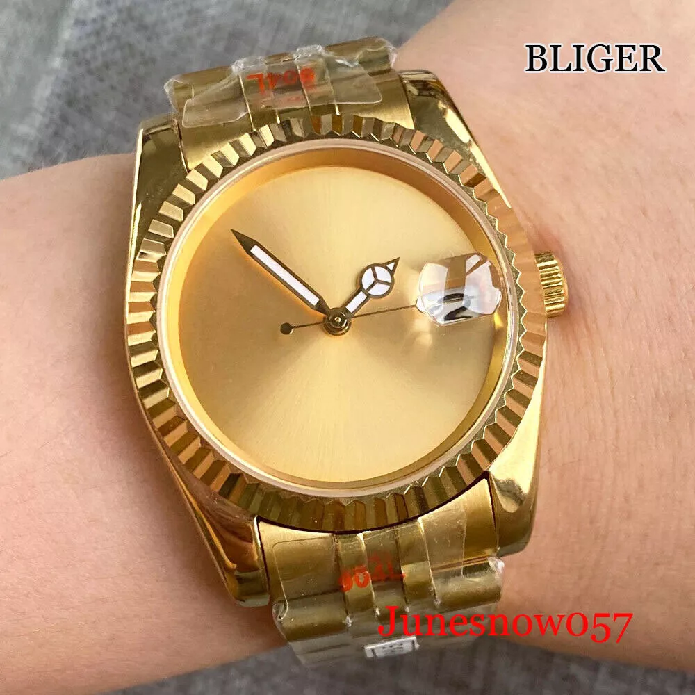 36MM 39MM NH35 MIYOTA MINGZHU PT5000 Movement Automatic Men Watch Sunburst Dial