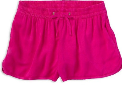 Ralph Lauren Girls  Solid Stretch Track Shorts, Regatta Pink, Size L (12-14).