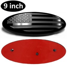 9inch Ford F150 F350 Pickup Black Front Grill Tailgate Us Flag Oval Emblem Badge