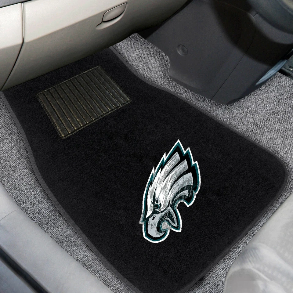 Nuevo Juego de 4 alfombrillas alfombrillas traseras delanteras para auto camión NFL Philadelphia Eagles Foto 3 de 4