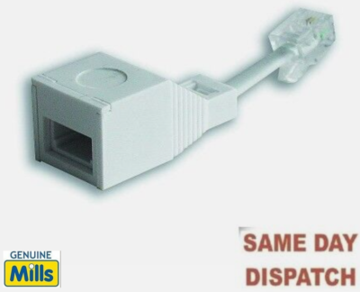 RJ11 Plug to UK BT Type Telephone Plug Socket Adapter Connector