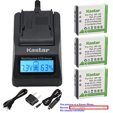 Kastar Battery LCD Fast Charger for Pentax D-LI68 D-LI122 Pentax Optio VS20 Q-S1