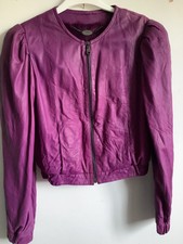 Bnwot Mulberry Pink Leather Rabbit Fur Jacket Small. Rrp £3,000 +