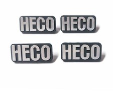 4pcs For Heco Speaker Replacement Aluminum Badge Emblem Logo 35mm x15 mm