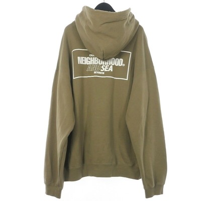 Neighborhood Wind And Sea Hoodie Sweatshirt L Olive Green Logo  