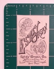 1889 Estey Organ Co. Advertisement Brattleboro, VT.