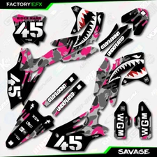 Gray & Pink Savage Camo Graphics Kit fits 16-18 Kawasaki KXF450 KX450F  Decal