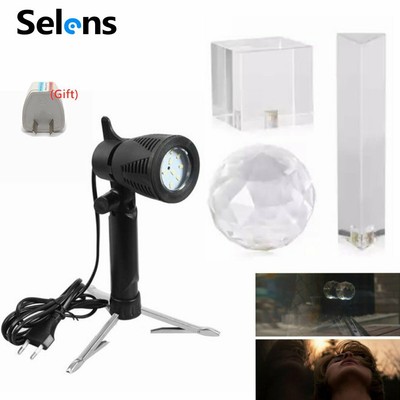 Selens Optical Crystal Ball Lens Photography , Mini LED Light Kit w/ Tripod Kit