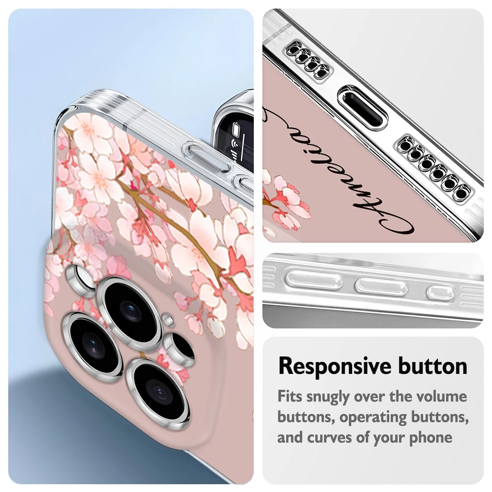Floral TPU Phone Case for iPhone 15 16 Plus 14 13 12 11 XS Pro Max