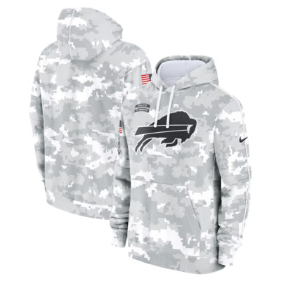 Officially Licensed Buffalo Bills Nike Salute to Service Club Fleece Hoodie L