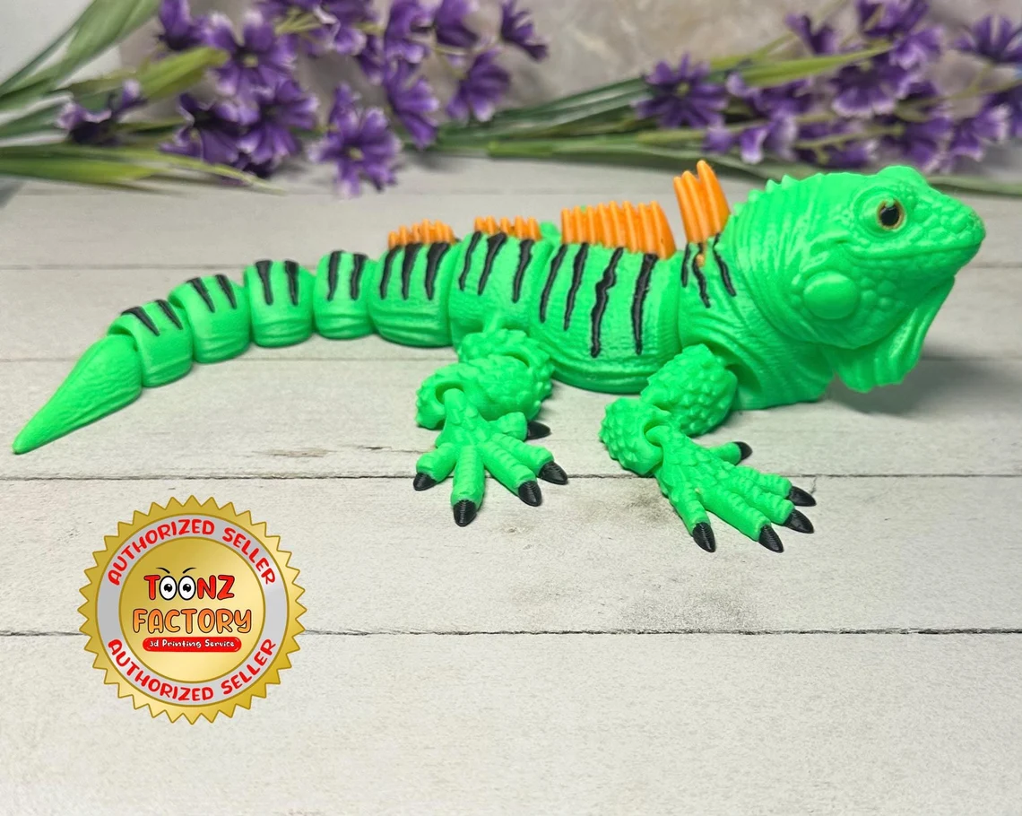 3D Printed Articulating Iguana | eBay