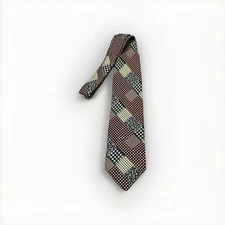 Rare 90’s Slazenger After Golf Men’s 3.5” Neck Tie Plaid Checked Preppy Classic