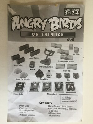 Angry Birds On Thin Ice Mattel Spiel Ersatzanleitung