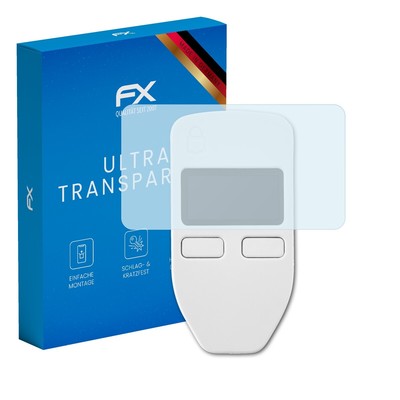 atFoliX 3x Displayschutzfolie für Trezor Model One Schutzfolie klar Folie