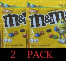 2x M M's Peanut Milk Chocolate Candy FAMILY SIZE - 18.08 oz Bag - 2 PACK
