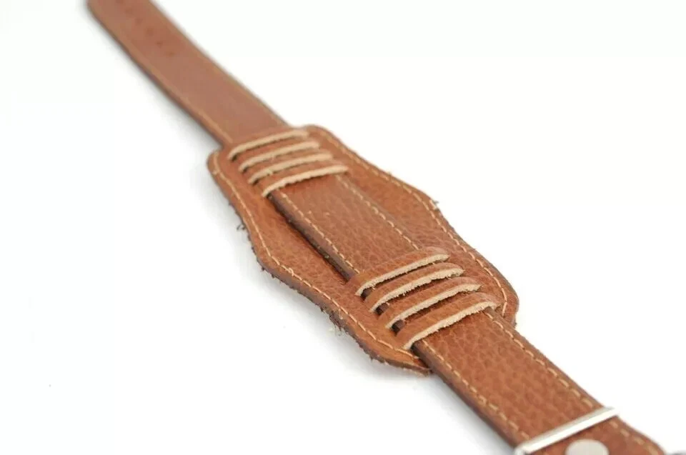 Correa de reloj estilo militar cuero nuevo 18 mm soviético Foto 2 de 4