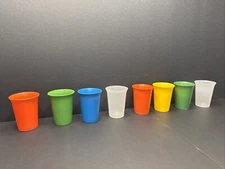 Set Of 8 Colorful Cups #109 Kids Bell Tumblers 6oz-USA Made