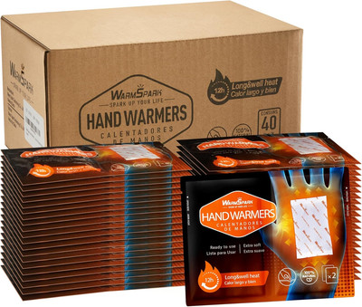 80 Count Disposable Hand Warmers - Single Use Air Activated Heat Packs