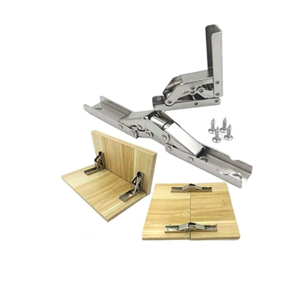 2 Pack Hidden Cabinet Door Hinges 180 Degree Wooden Box Hinge Leaf Support Sl...