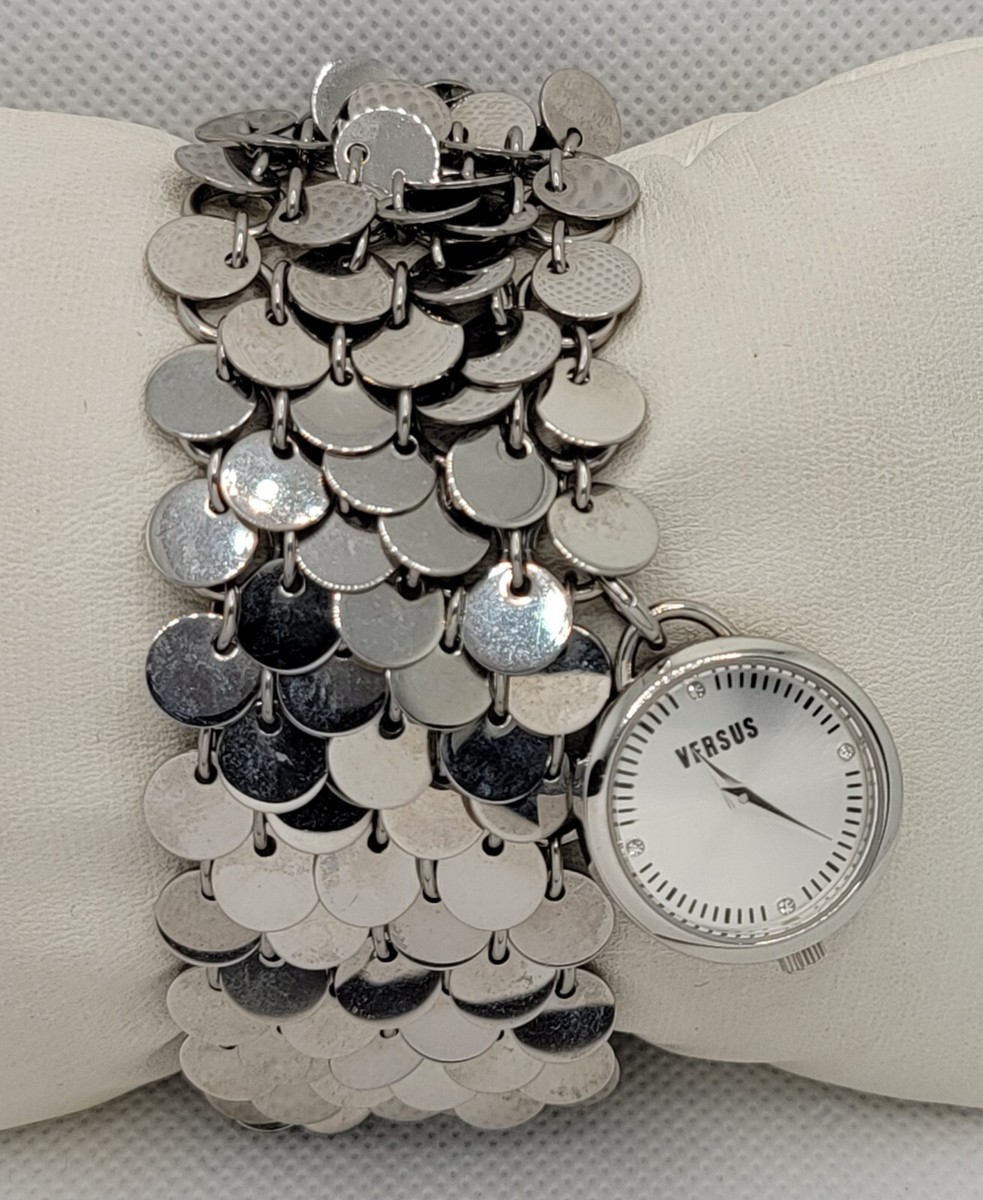Womens Versus by Versace Stylish Trendy Fashion Silver Tone 
