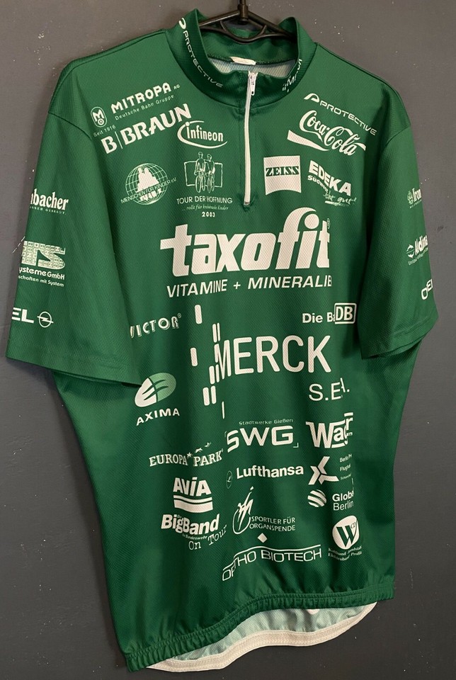 Maillot Cycliste Vintage V.C.L MEUBLES MASFRAND Années 70 - Taille S - Bleu Acrylique