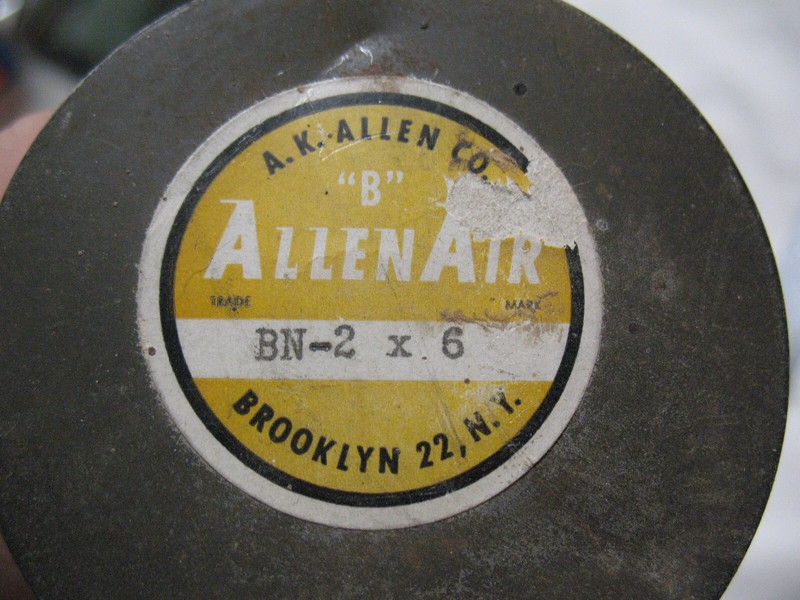 Rare! NIB! Allen Air Pneumatic Cylinder 2" Bore Type BN-2 x 6"  Heavy Duty  1957